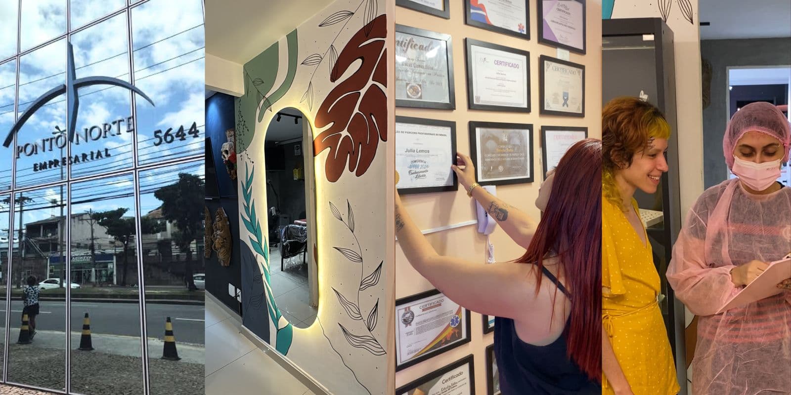 Procedimento de perfuração na Deusa dos Piercings